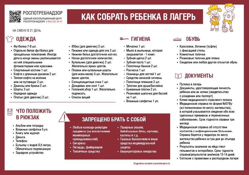 Как правильно собрать ребенка в лагерь?
